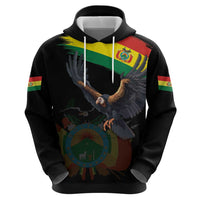Bolivia Andean Condor Hoodie Grunge Flag Motif
