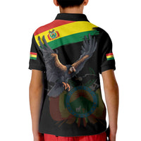 Bolivia Andean Condor Kid Polo Shirt Grunge Flag Motif