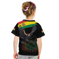 Bolivia Andean Condor Kid T Shirt Grunge Flag Motif