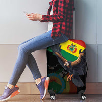 Bolivia Andean Condor Luggage Cover Grunge Flag Motif