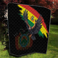 Bolivia Andean Condor Quilt Grunge Flag Motif