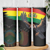 Bolivia Andean Condor Skinny Tumbler Grunge Flag Motif