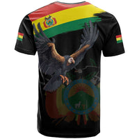 Bolivia Andean Condor T Shirt Grunge Flag Motif