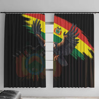 Bolivia Andean Condor Window Curtain Grunge Flag Motif