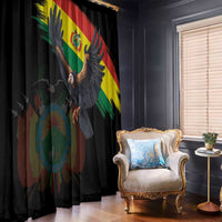 Bolivia Andean Condor Window Curtain Grunge Flag Motif
