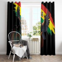 Bolivia Andean Condor Window Curtain Grunge Flag Motif