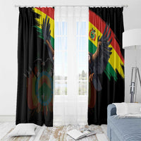 Bolivia Andean Condor Window Curtain Grunge Flag Motif