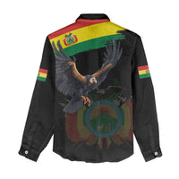 Bolivia Andean Condor Women Casual Shirt Grunge Flag Motif