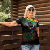 Bolivia Andean Condor Women Polo Shirt Grunge Flag Motif
