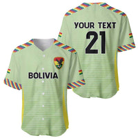 Bolivia Football Custom Baseball Jersey Wiphala Flag Pattern Spirit
