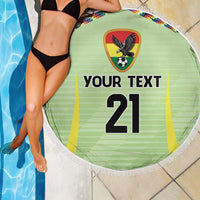 Bolivia Football Custom Beach Blanket Wiphala Flag Pattern Spirit