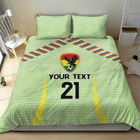 Bolivia Football Custom Bedding Set Wiphala Flag Pattern Spirit