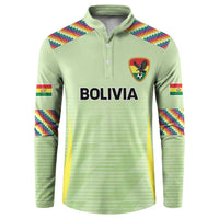 Bolivia Football Custom Button Sweatshirt Wiphala Flag Pattern Spirit