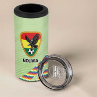 Bolivia Football Custom 4 in 1 Can Cooler Tumbler Wiphala Flag Pattern Spirit