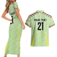 Bolivia Football Custom Couples Matching Short Sleeve Bodycon Dress and Hawaiian Shirt Wiphala Flag Pattern Spirit