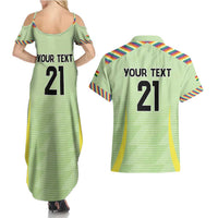 Bolivia Football Custom Couples Matching Summer Maxi Dress and Hawaiian Shirt Wiphala Flag Pattern Spirit