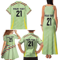 Bolivia Football Custom Family Matching Tank Maxi Dress and Hawaiian Shirt Wiphala Flag Pattern Spirit