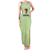 Bolivia Football Custom Family Matching Tank Maxi Dress and Hawaiian Shirt Wiphala Flag Pattern Spirit