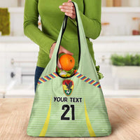 Bolivia Football Custom Grocery Bag Wiphala Flag Pattern Spirit
