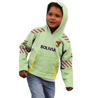 Bolivia Football Custom Kid Hoodie Wiphala Flag Pattern Spirit