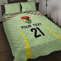 Bolivia Football Custom Quilt Bed Set Wiphala Flag Pattern Spirit