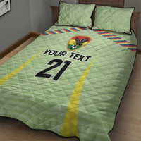 Bolivia Football Custom Quilt Bed Set Wiphala Flag Pattern Spirit