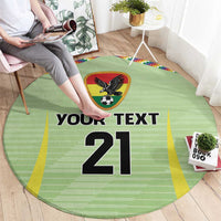 Bolivia Football Custom Round Carpet Wiphala Flag Pattern Spirit