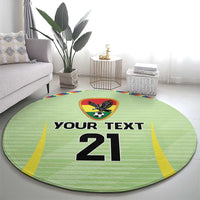 Bolivia Football Custom Round Carpet Wiphala Flag Pattern Spirit