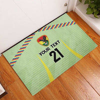 Bolivia Football Custom Rubber Doormat Wiphala Flag Pattern Spirit