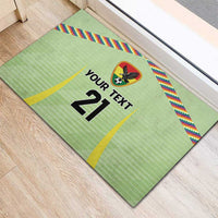 Bolivia Football Custom Rubber Doormat Wiphala Flag Pattern Spirit