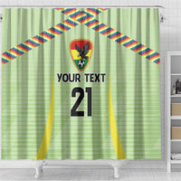 Bolivia Football Custom Shower Curtain Wiphala Flag Pattern Spirit