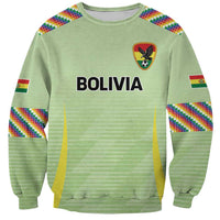 Bolivia Football Custom Sweatshirt Wiphala Flag Pattern Spirit