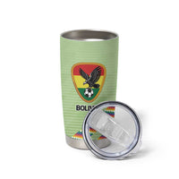 Bolivia Football Custom Tumbler Cup Wiphala Flag Pattern Spirit