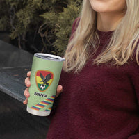 Bolivia Football Custom Tumbler Cup Wiphala Flag Pattern Spirit