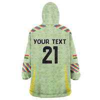 Bolivia Football Custom Wearable Blanket Hoodie Wiphala Flag Pattern Spirit