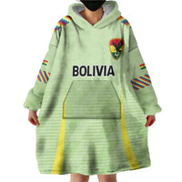 Bolivia Football Custom Wearable Blanket Hoodie Wiphala Flag Pattern Spirit