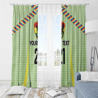 Bolivia Football Custom Window Curtain Wiphala Flag Pattern Spirit