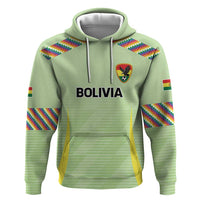 Bolivia Football Custom Zip Hoodie Wiphala Flag Pattern Spirit
