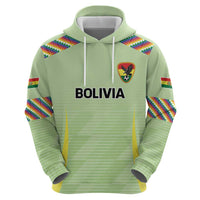 Bolivia Football Custom Zip Hoodie Wiphala Flag Pattern Spirit