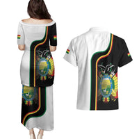Bolivia Simple Coat of Arm Couples Matching Puletasi and Hawaiian Shirt