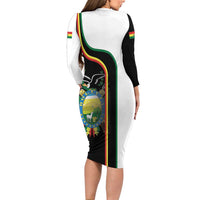 Bolivia Simple Coat of Arm Family Matching Long Sleeve Bodycon Dress and Hawaiian Shirt