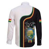 Bolivia Simple Coat of Arm Family Matching Off The Shoulder Long Sleeve Dress and Hawaiian Shirt