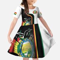 Bolivia Simple Coat of Arm Family Matching Off Shoulder Maxi Dress and Hawaiian Shirt