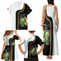 Bolivia Simple Coat of Arm Family Matching Tank Maxi Dress and Hawaiian Shirt