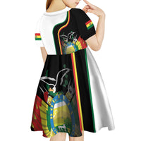 Bolivia Simple Coat of Arm Kid Short Sleeve Dress