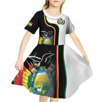 Bolivia Simple Coat of Arm Kid Short Sleeve Dress