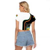 Bolivia Simple Coat of Arm Raglan Cropped T Shirt