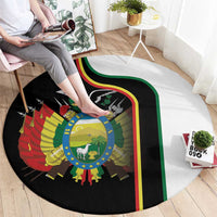 Bolivia Simple Coat of Arm Round Carpet