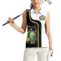 Bolivia Simple Coat of Arm Women Sleeveless Polo Shirt