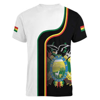Bolivia Simple Coat of Arm Women V-Neck T-Shirt